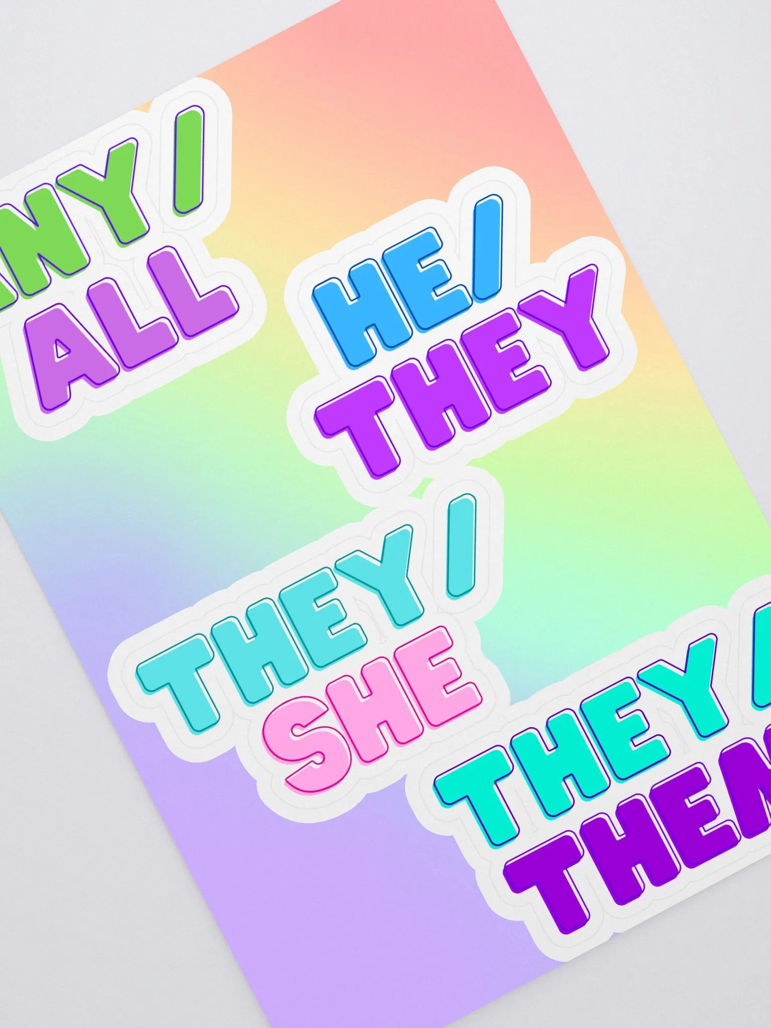 pronoun sticker sheet! product image (2)