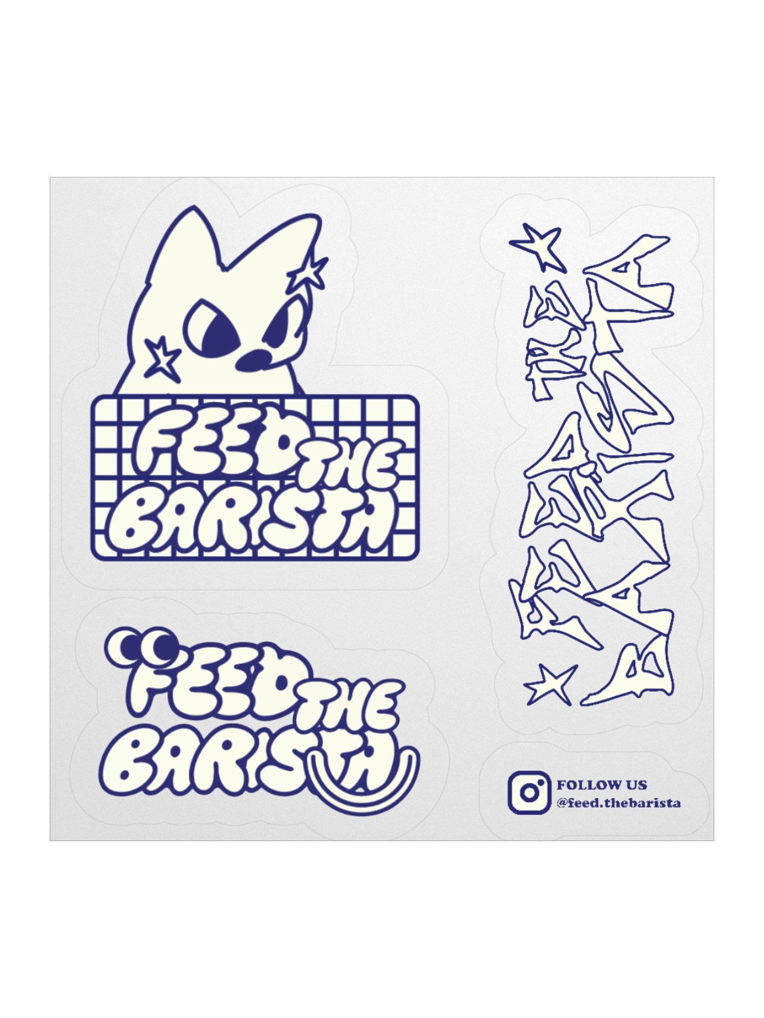 Feed the Barista sticker sheet 1 product image (1)