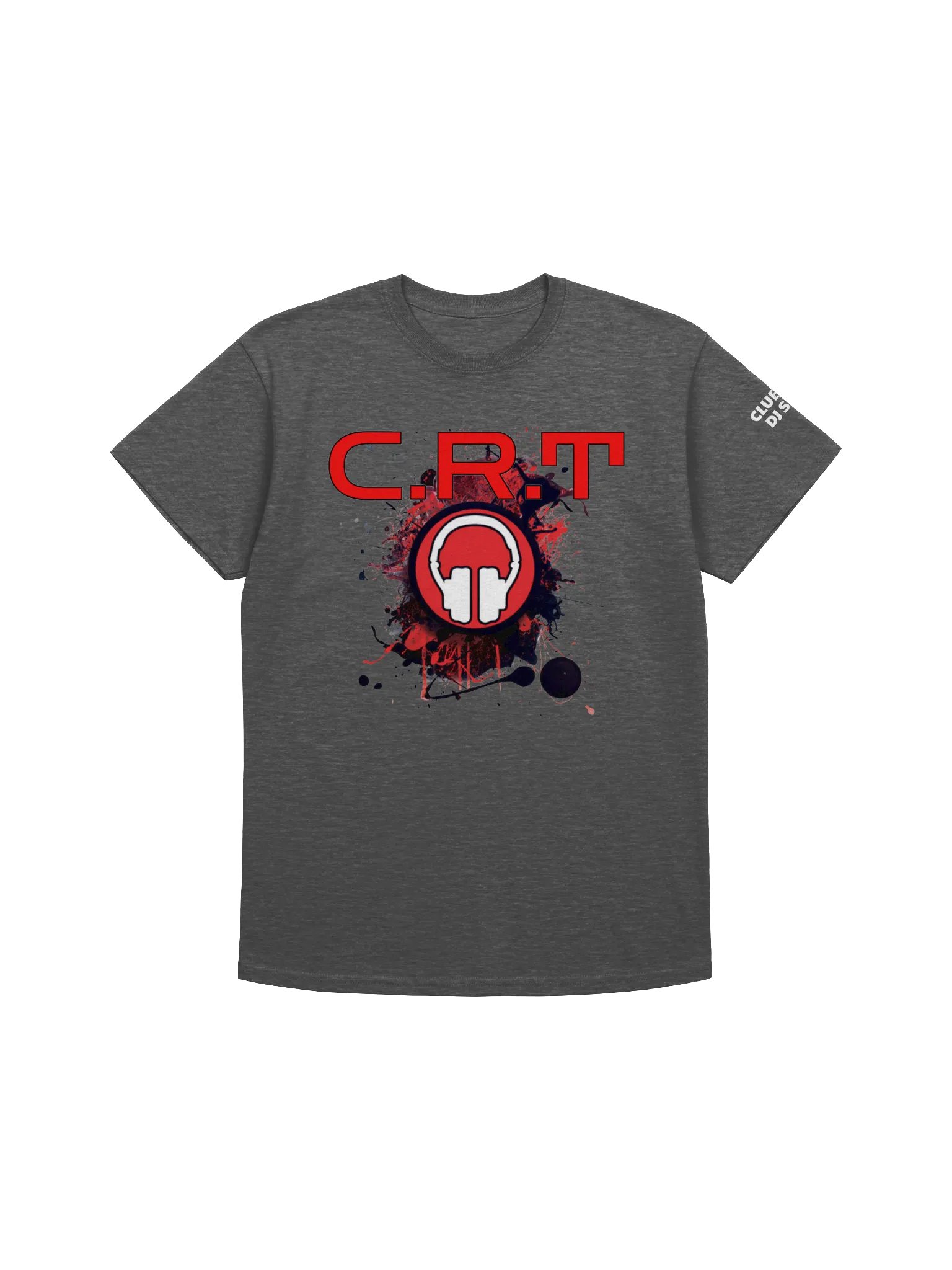 CRT Paint Splatter Large Front Print, With Red Tribe Back Print T-Shirt product image (1)