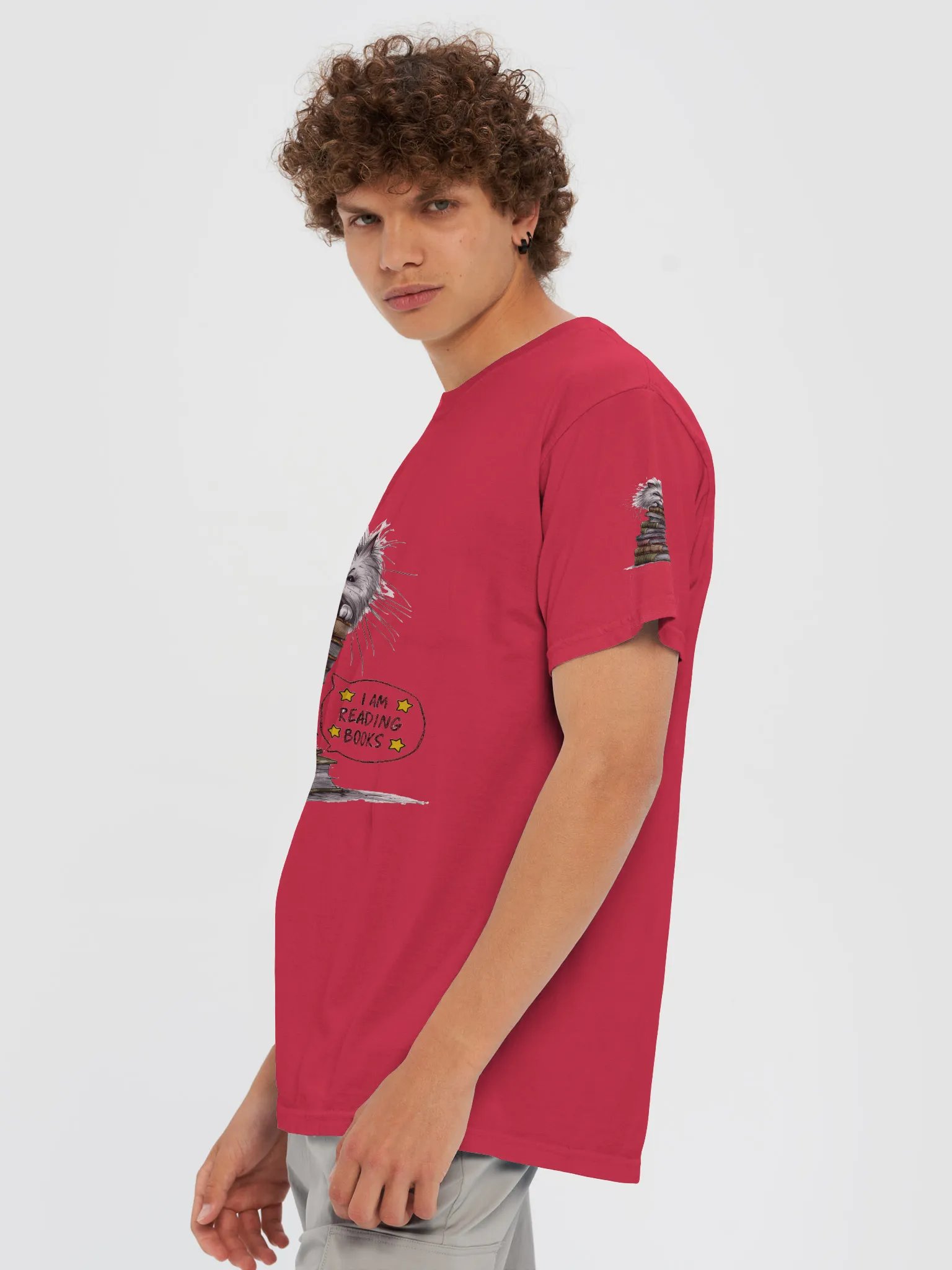 Bookworm Cat Comfort Tee product image (28)