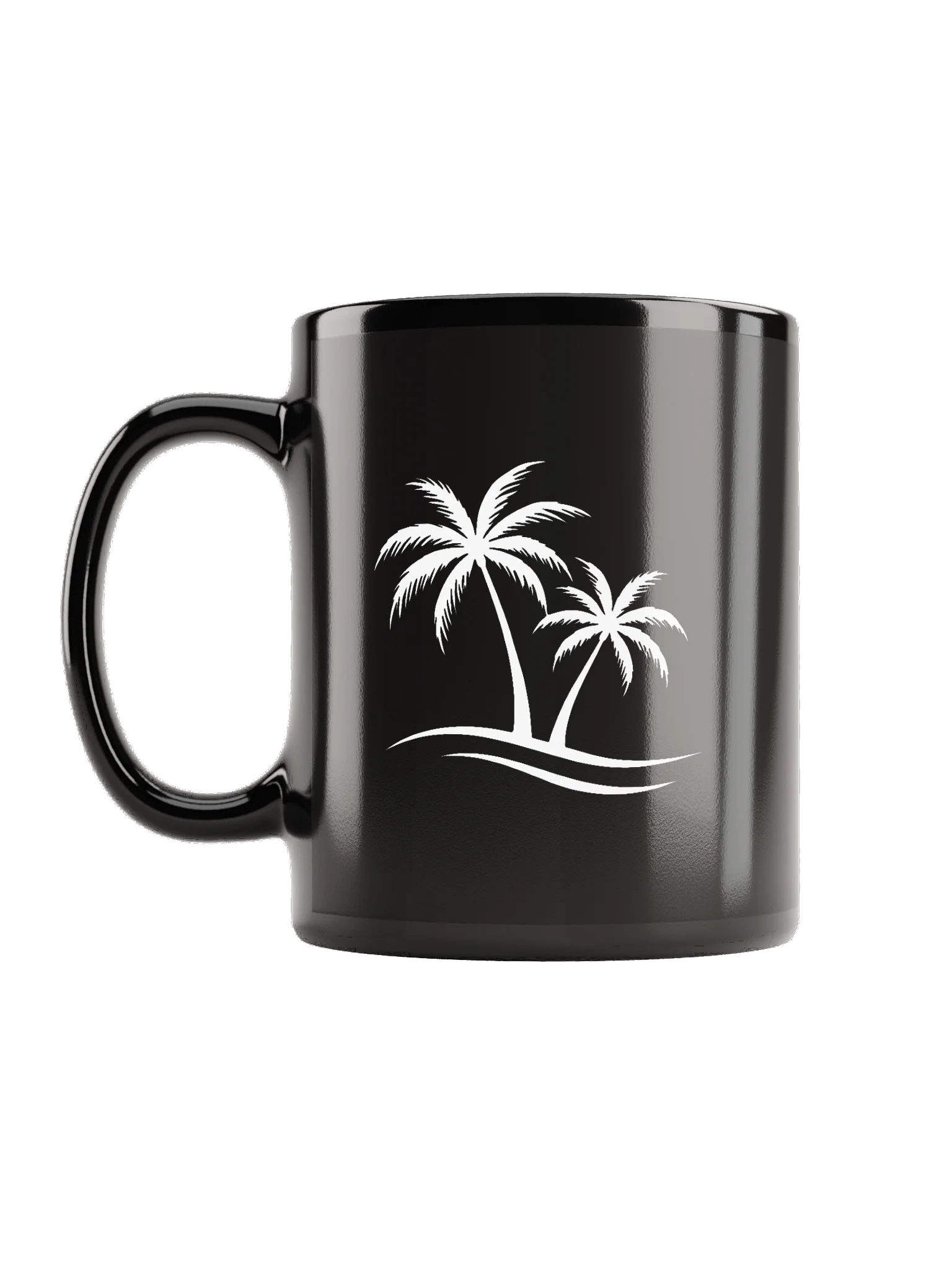 Palm Trees & Saltwater Black Mug product image (1)