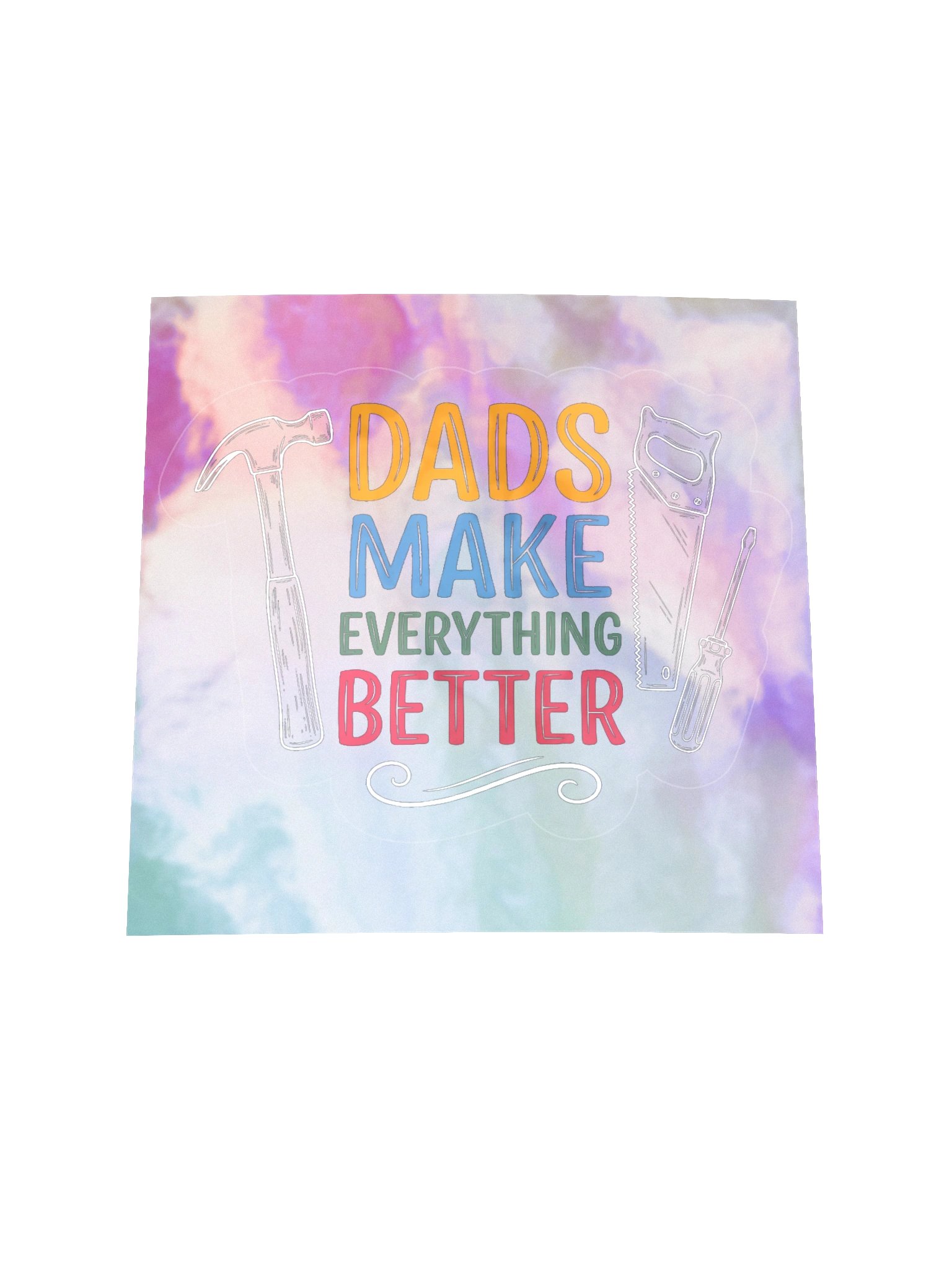 Dads Make Everything Better Holographic Sticker Sheet product image (1)