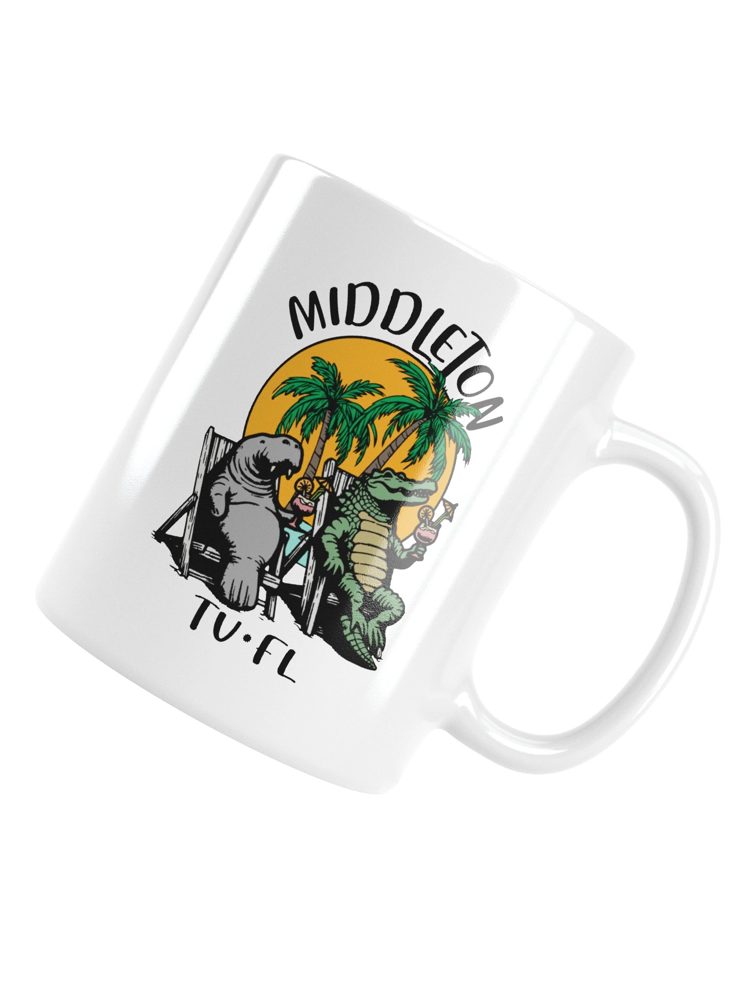 Middleton TV Florida USA Fun Manatee Alligator Design Coffee Mug product image (5)