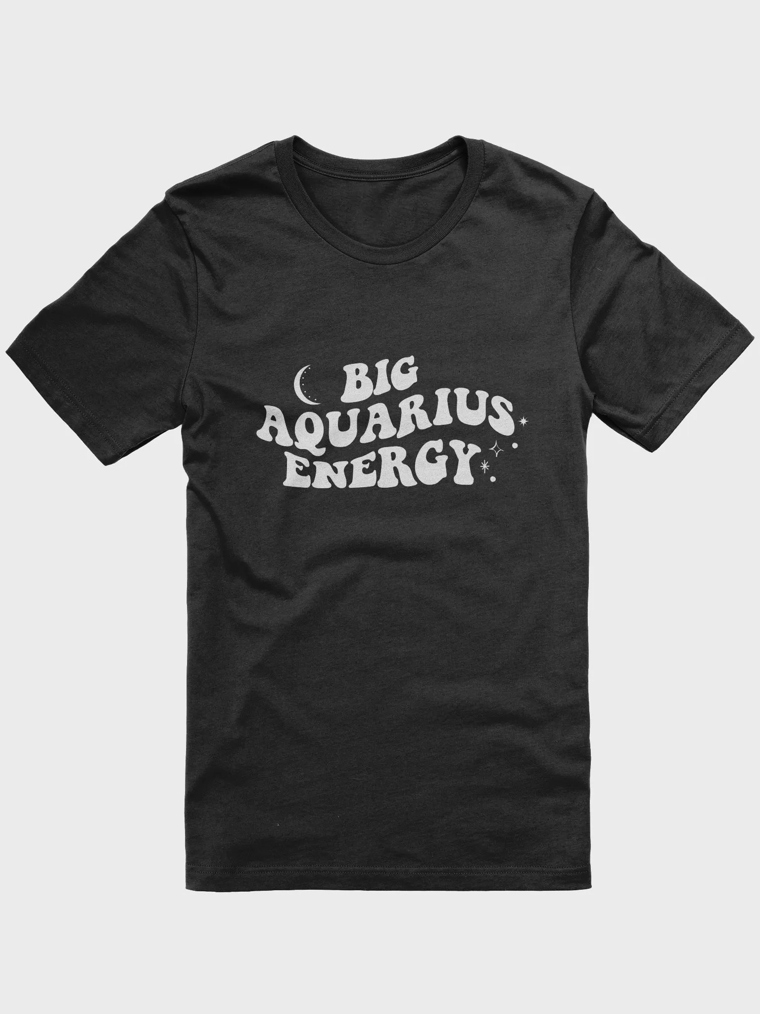 Big Aquarius Energy T-Shirt (White Logo) product image (3)