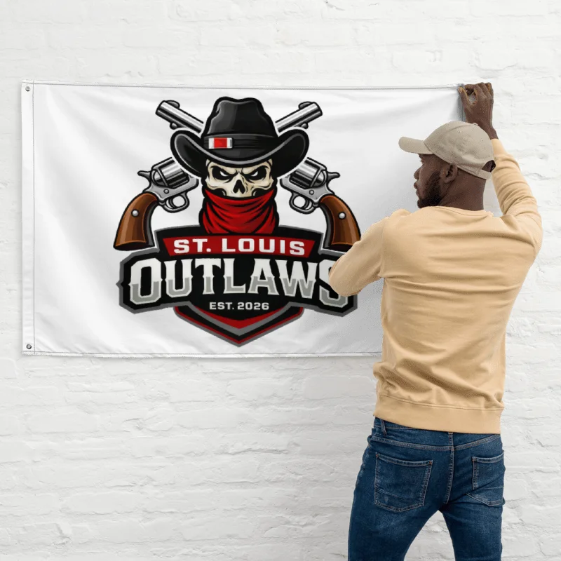STL Outlaw Flag 34.5" x 56" product image (1)