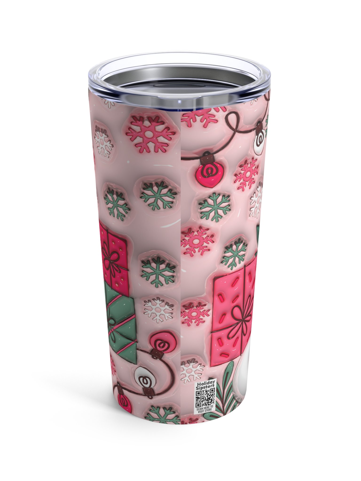 Meow Holiday Christmas Stainless Steel Tumbler product image (3)