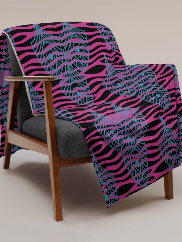 Pink Peacock Feathers Paradise Throw Blanket product image (15)