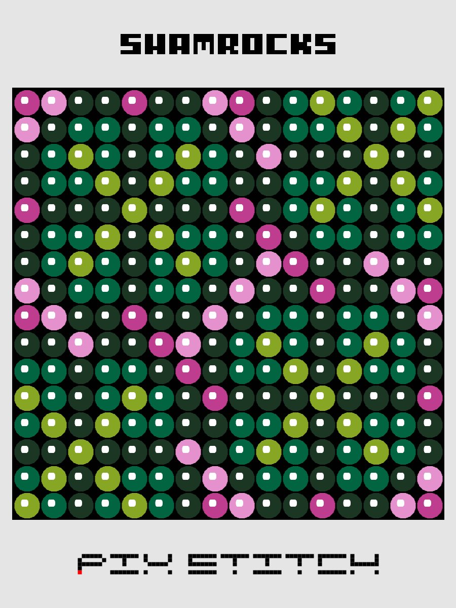Shamrocks Pixel Art product image (1)