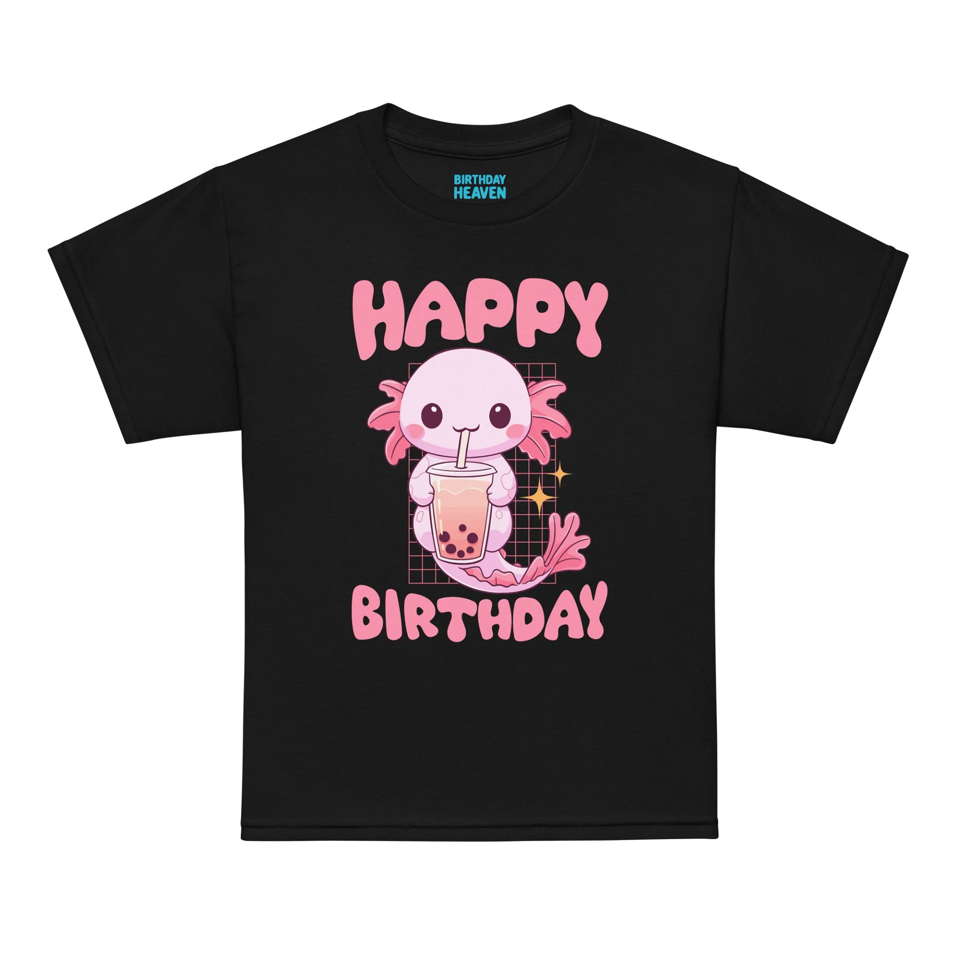 Happy Birthday (Axolotl Drinking Bubble Tea) T-Shirt For Kids product image (7)