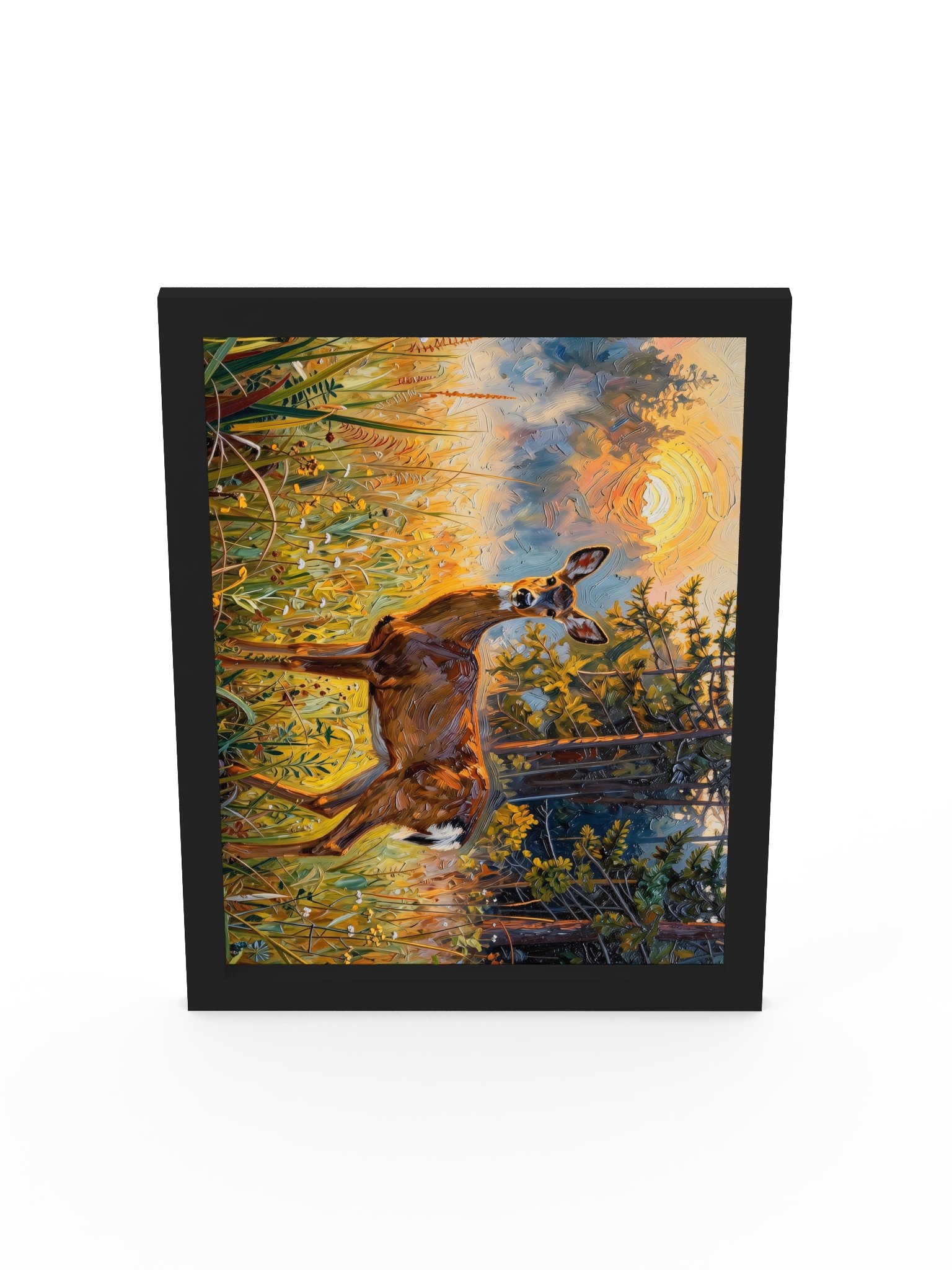 Deer in the Morning Mist Framed Print product image (39)