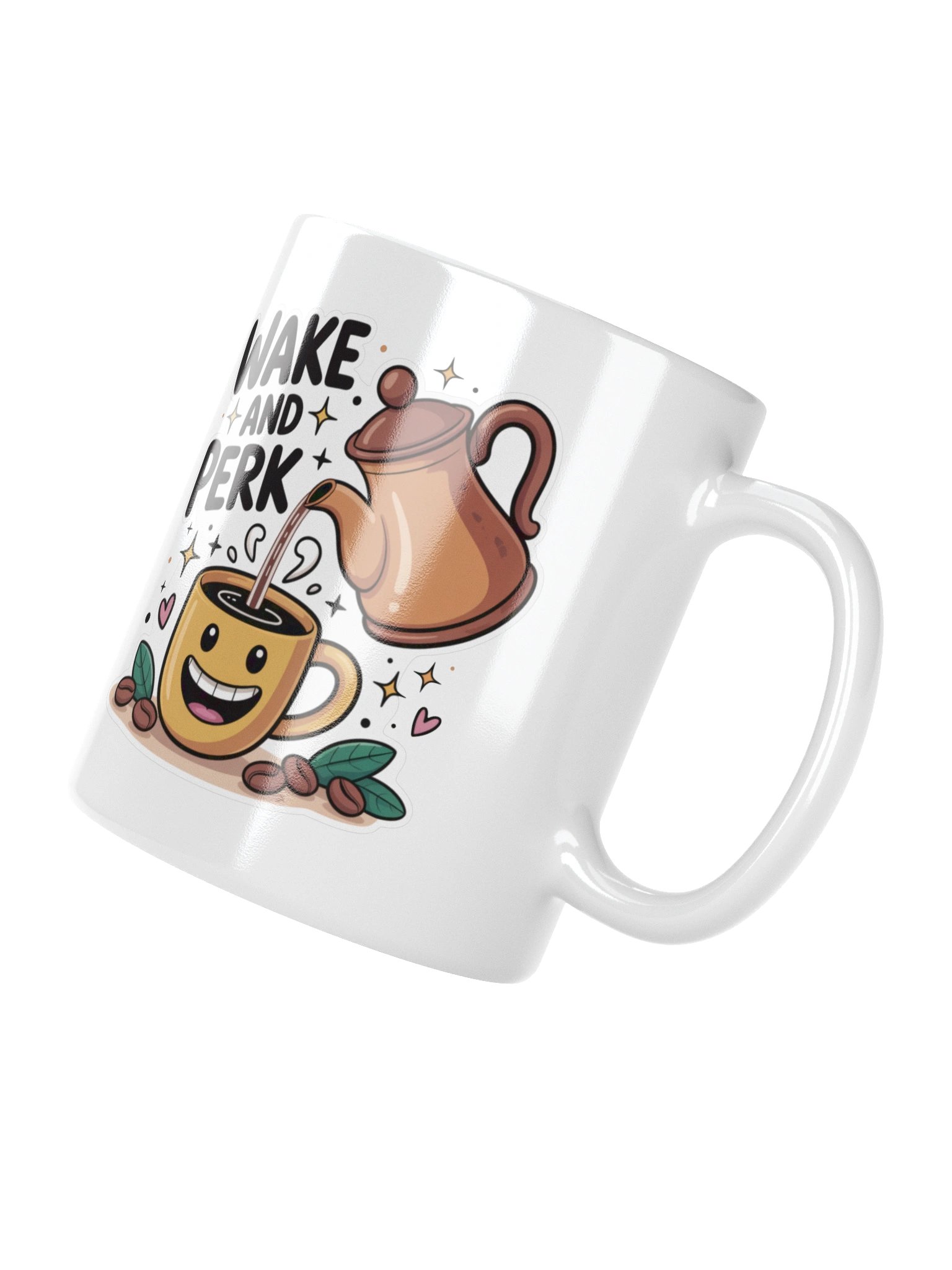 Wake and Perk Coffee Mug – Funny Morning Mug for Coffee Enthusiasts product image (4)