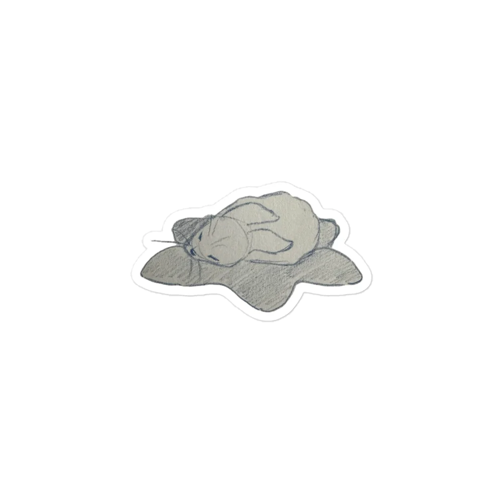 Sleepy Girl Bunny Sticker product image (1)