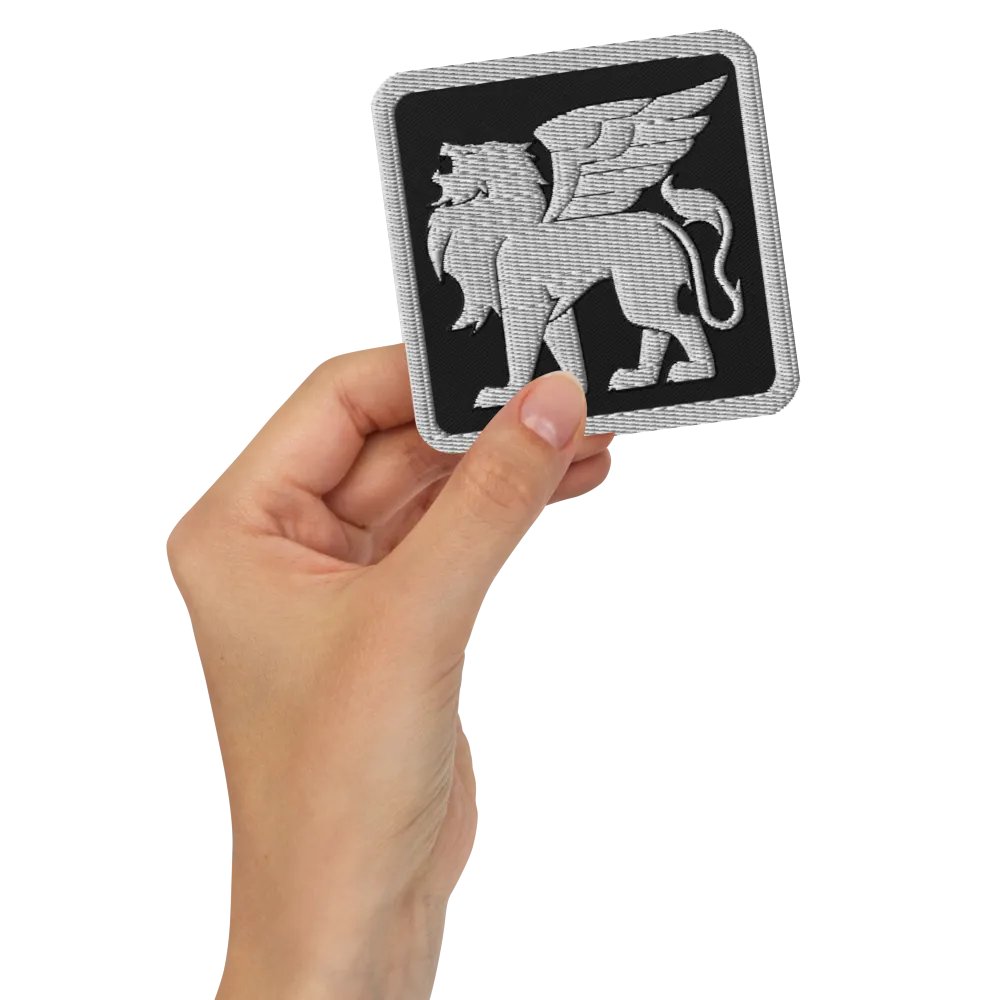 Verardi Famiglia Winged Lion (White) ✦ Embroidered Patches product image (3)