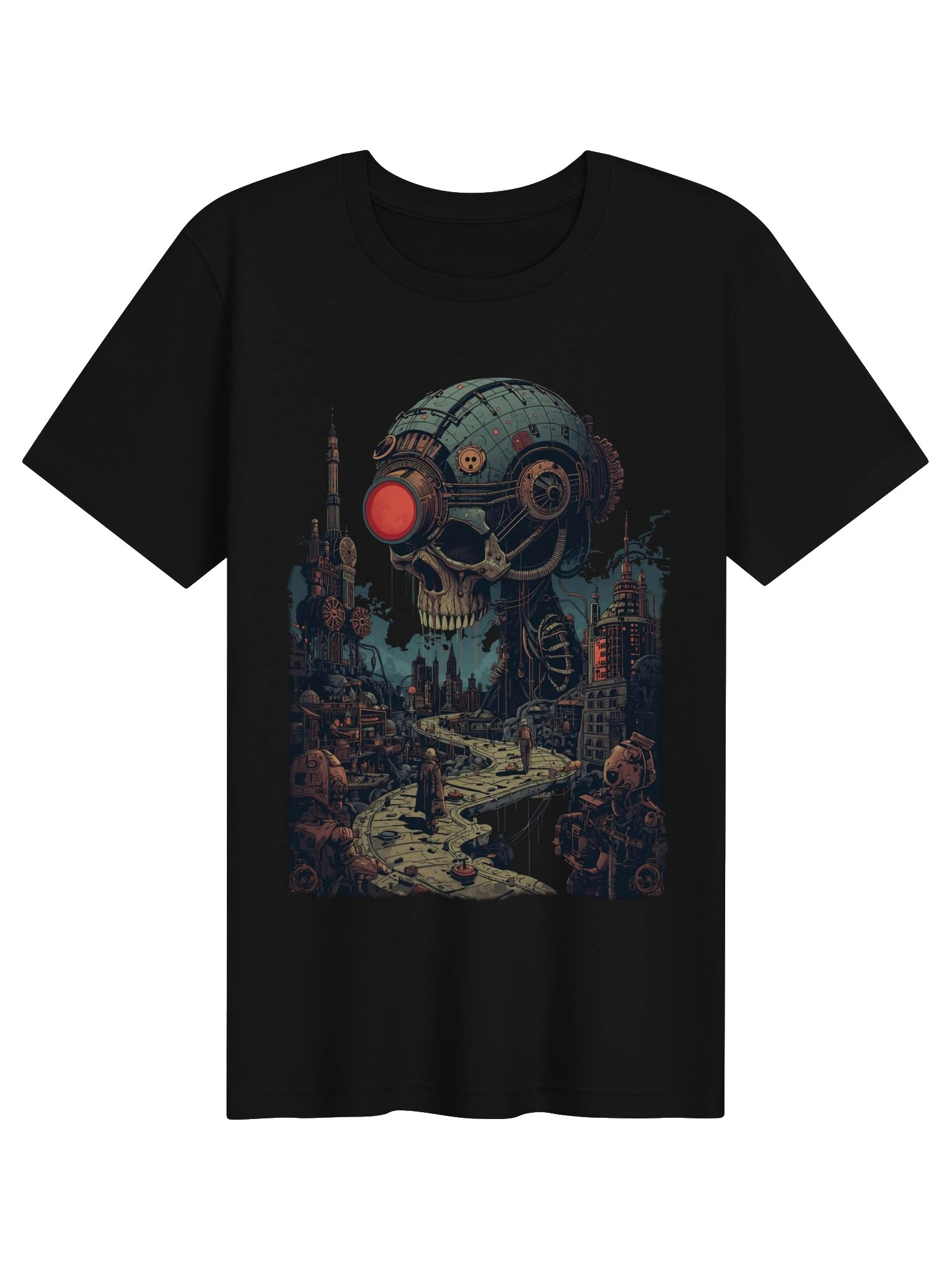 Cyberpunk Skull City Lightweight T-Shirt product image (1)