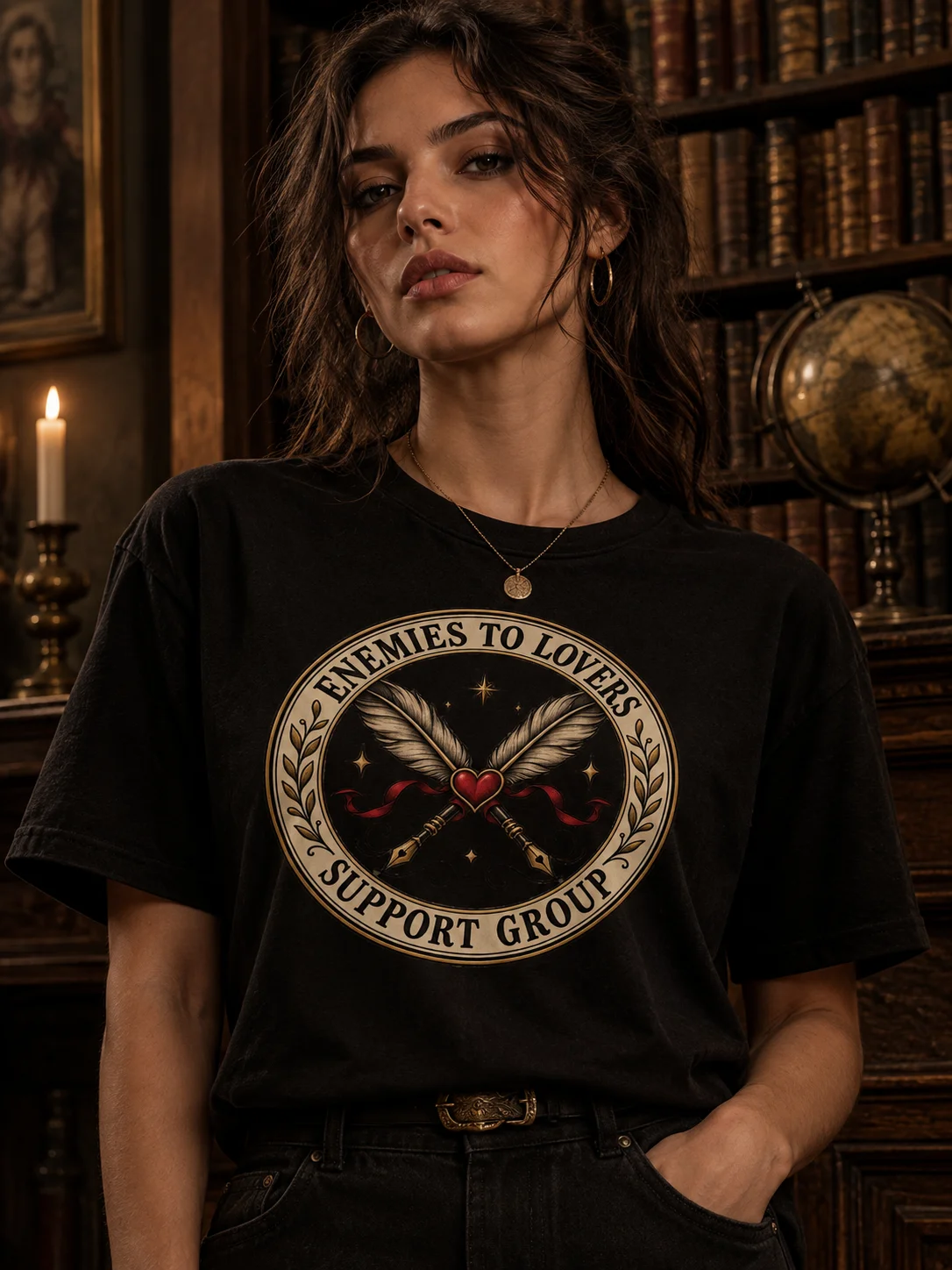 Enemies to Lovers Support Group Vintage Crest Graphic Tee product image (2)