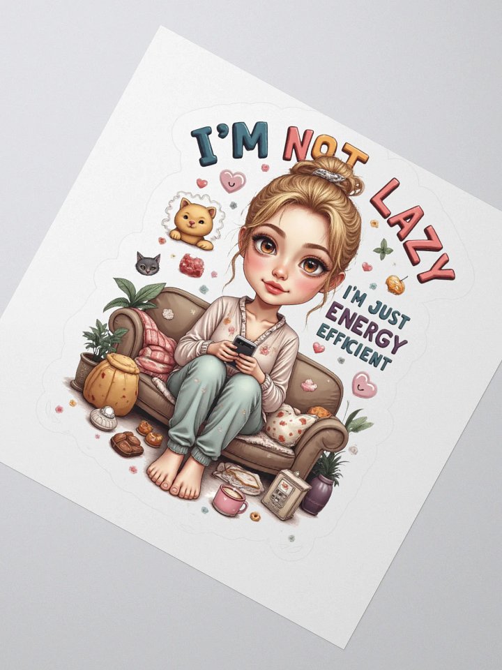 I'm Not Lazy I'm Energy Efficient Stickers product image (5)