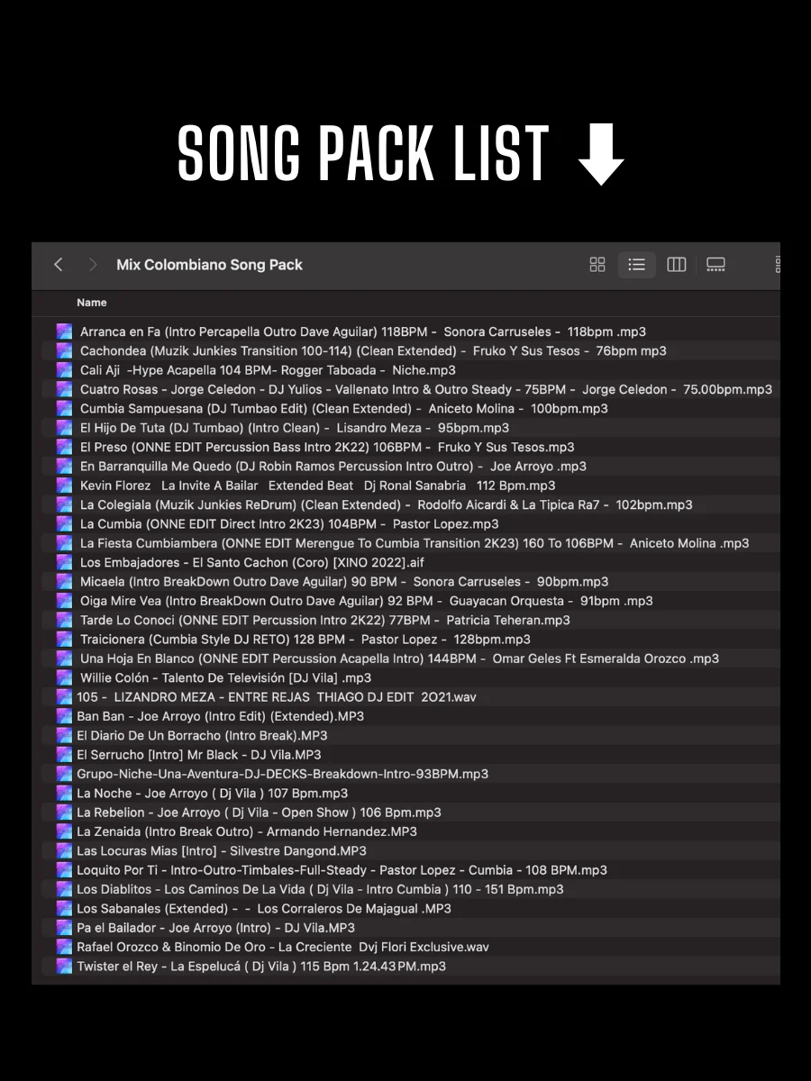 Mix Colombiano – Song Pack product image (2)