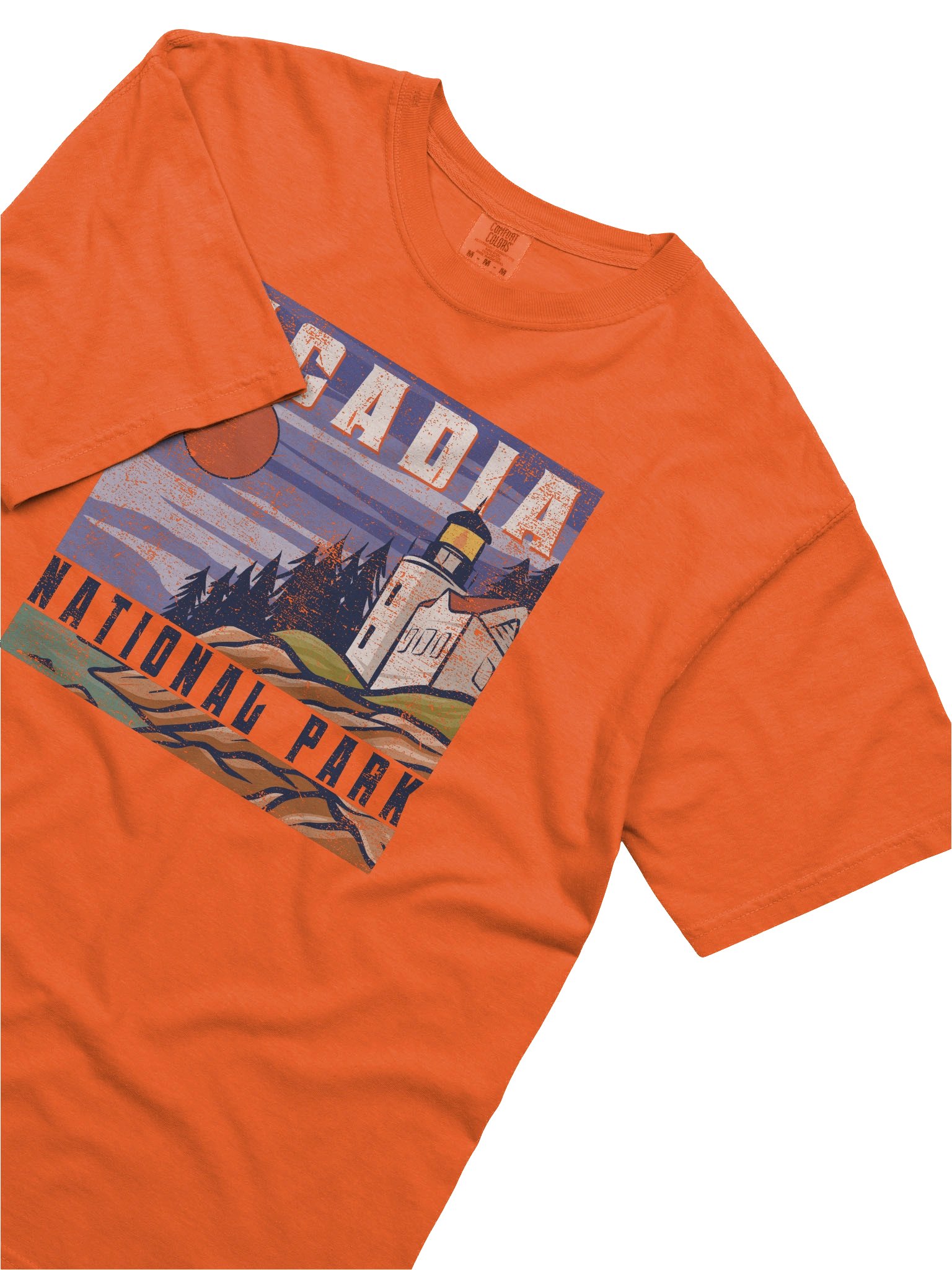 Acadia National Park Maine Shirt – Vintage Lighthouse Coastal Sunset Retro Travel Tee product image (5)