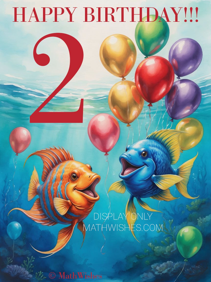 2nd Birthday Card - Two Fish product image (1)