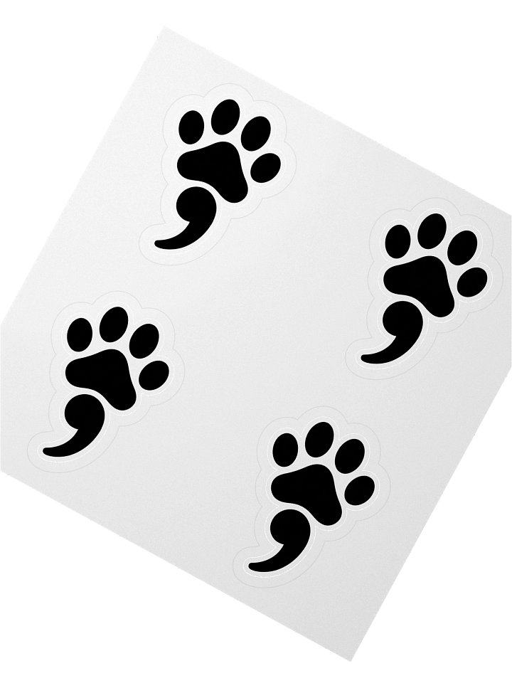 🐾 Paw Semicolon Sticker Sheet | Symbols of Strength & Hope product image (2)
