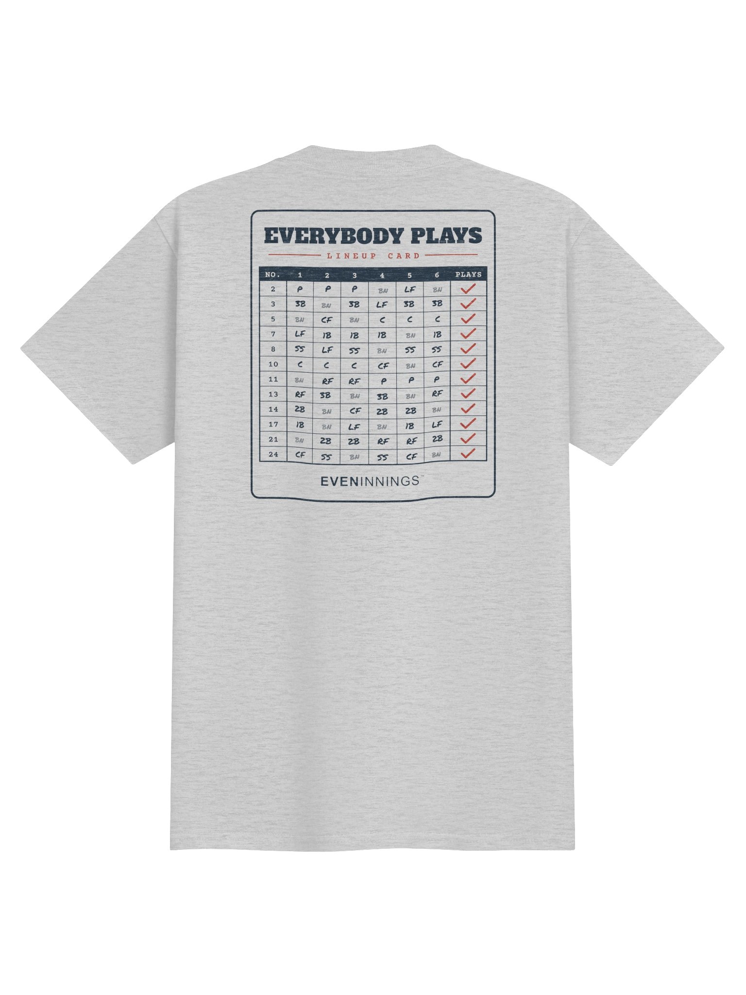 Everybody Plays — Lineup Card Youth Tee product image (2)