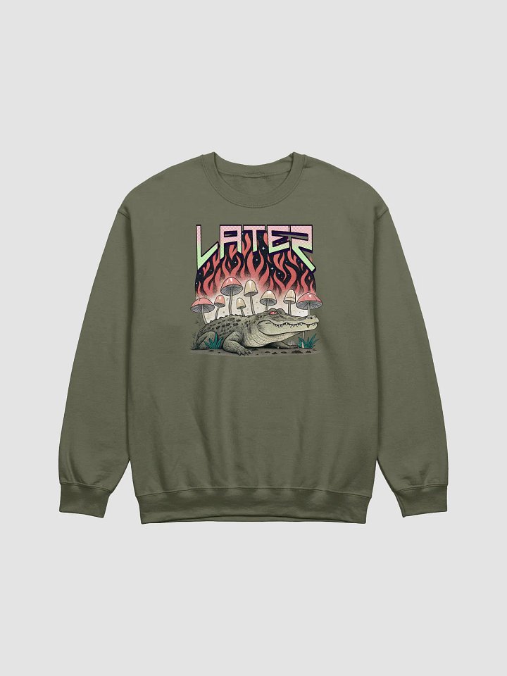 Later Crocodile Mushroom Crewneck Sweatshirt product image (13)