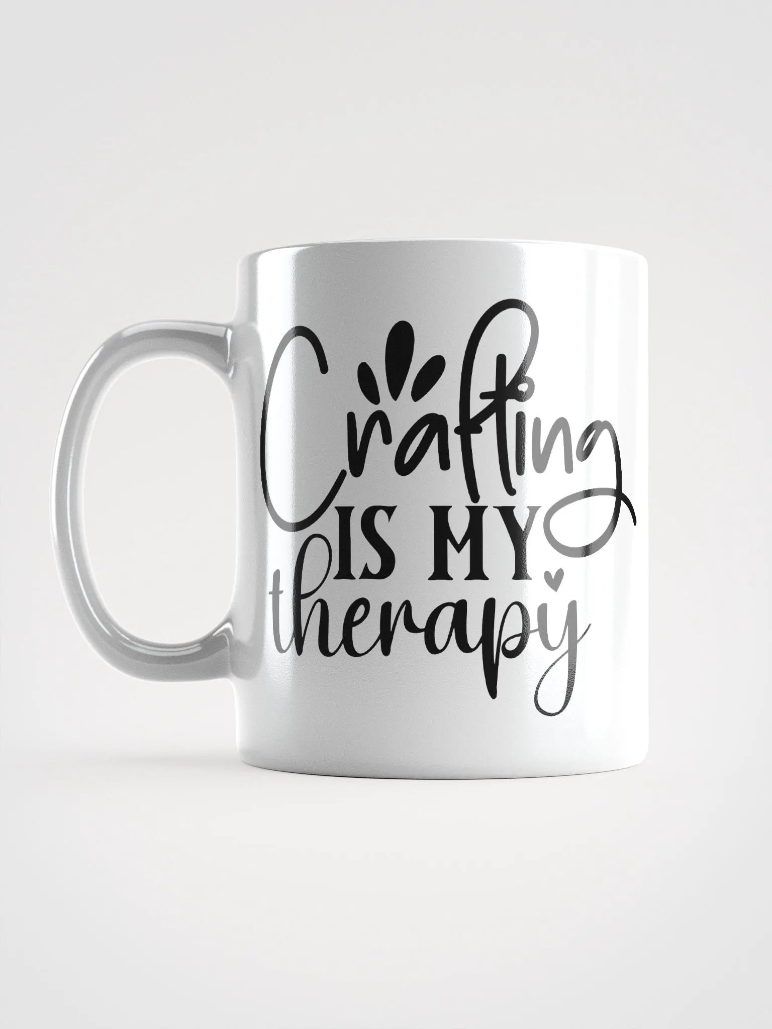 Crafting Is My Therapy White Glossy Mug product image (6)