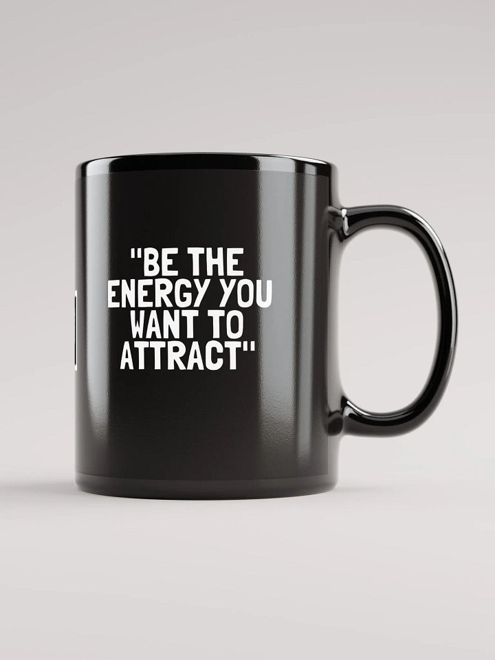 8T Sips Positive Vibes Black Glossy Mug product image (1)