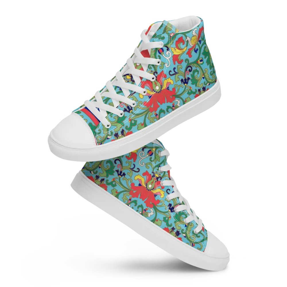Ornate Vines Women's High Top Canvas Shoes product image (9)