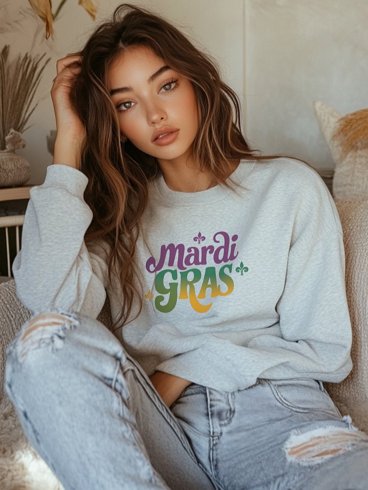 Mardi Gras Vibes Crewneck Sweatshirt product image (1)