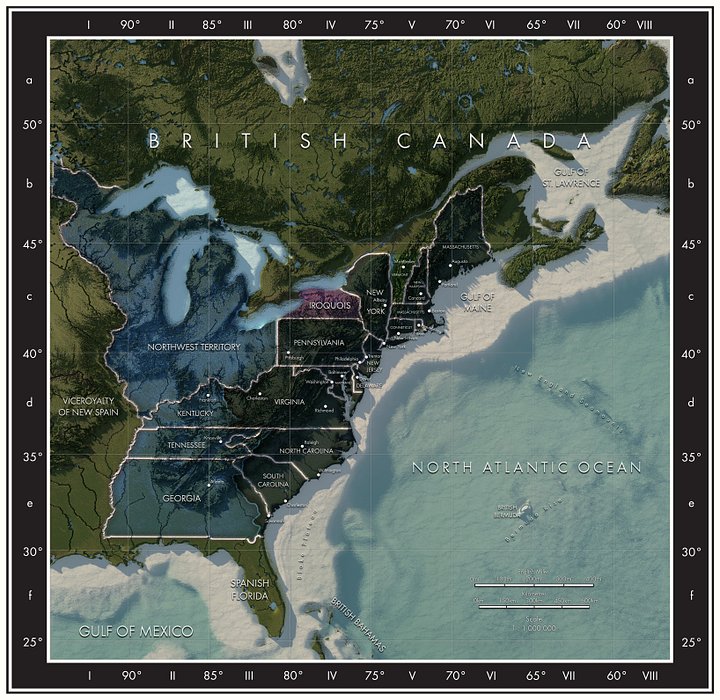 The United States After the Revolution - Digital High Resolution Map product image (1)