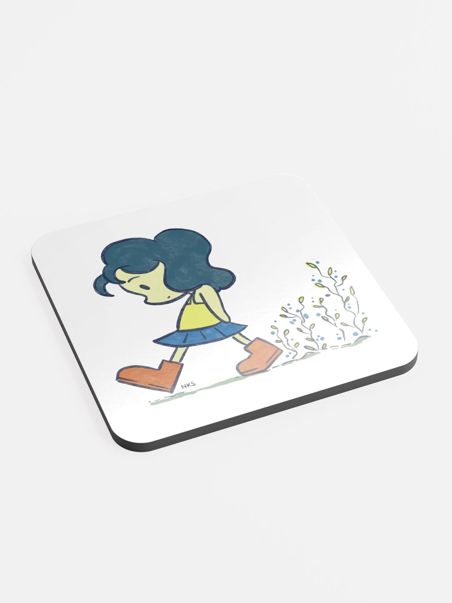 Flower Steps | Glossed Cork Coaster product image (2)