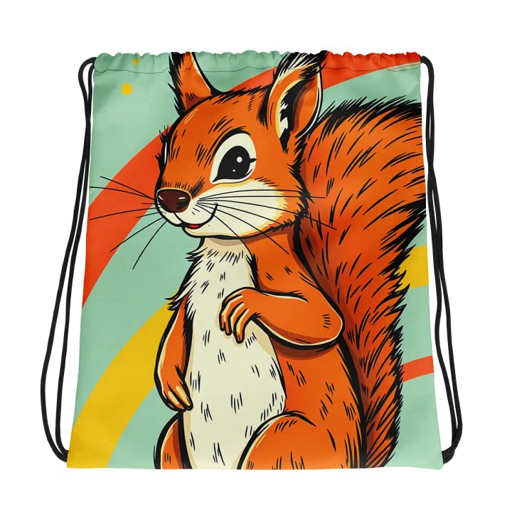 Vibrant Squirrel All-Over Drawstring Bag product image (1)