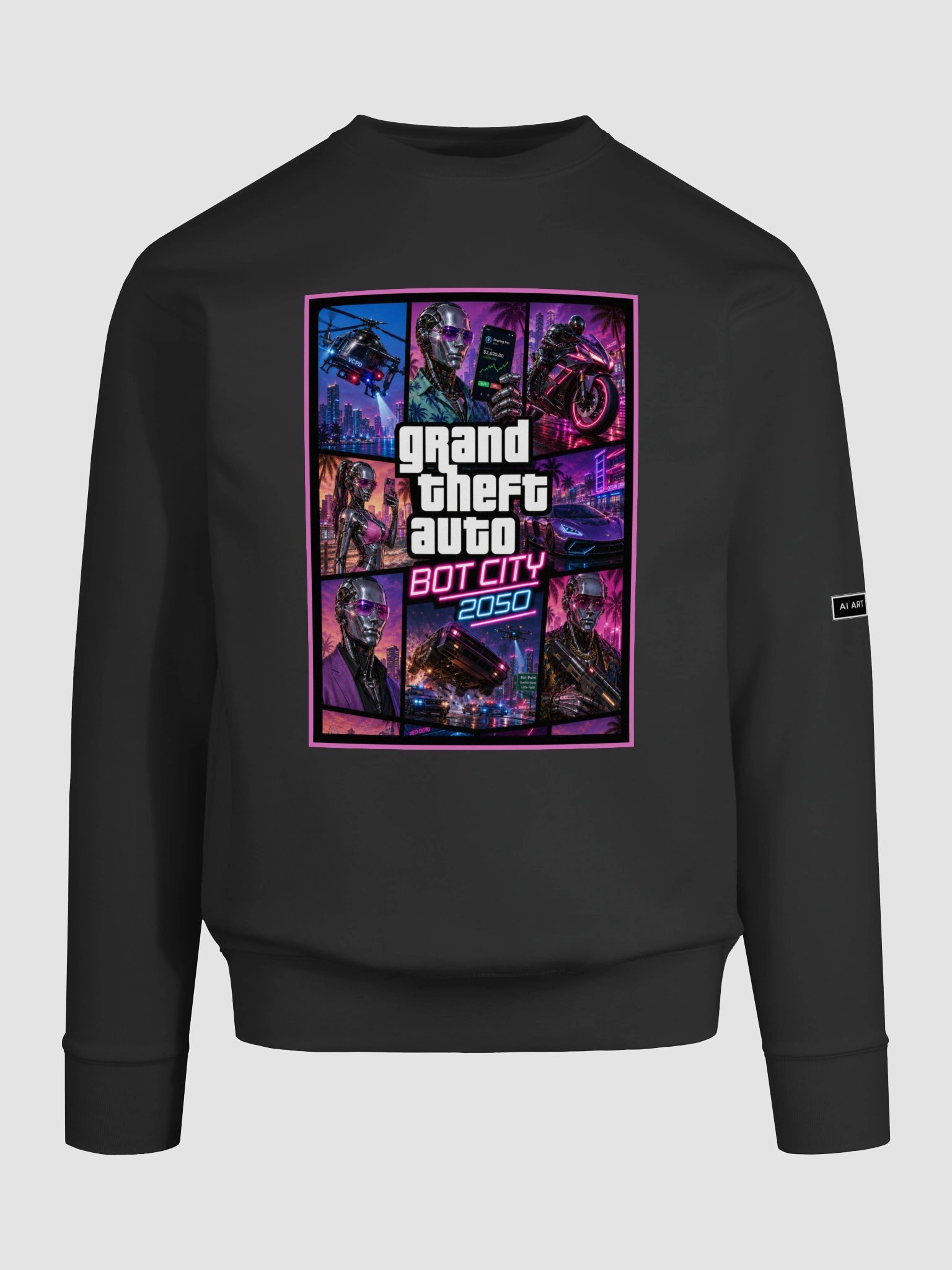 "GTA BOT CITY 2050" premium cotton sweatshirt product image (7)