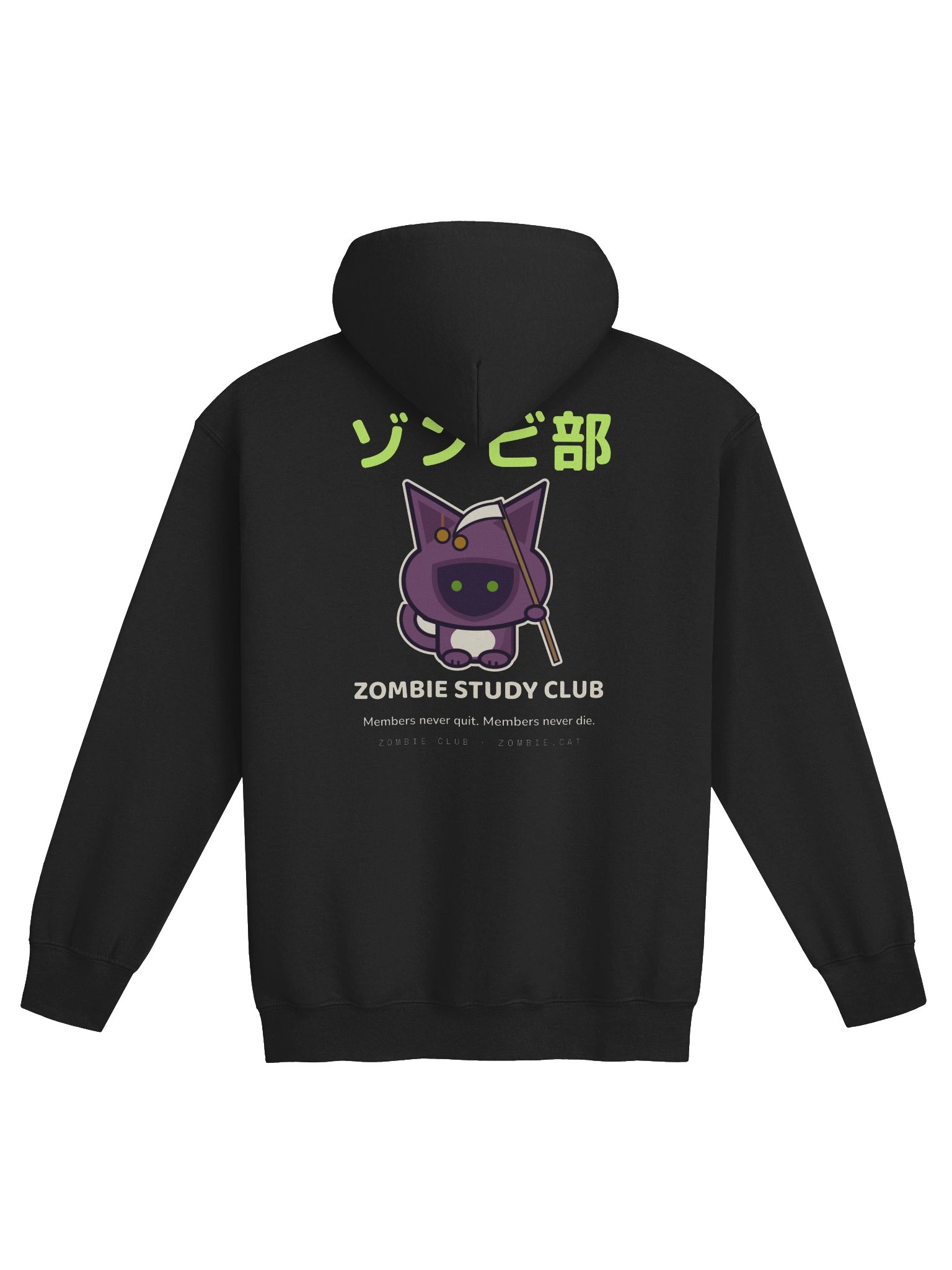 Zombie Study Club Badge Reaper Black Zip Hoodie product image (2)