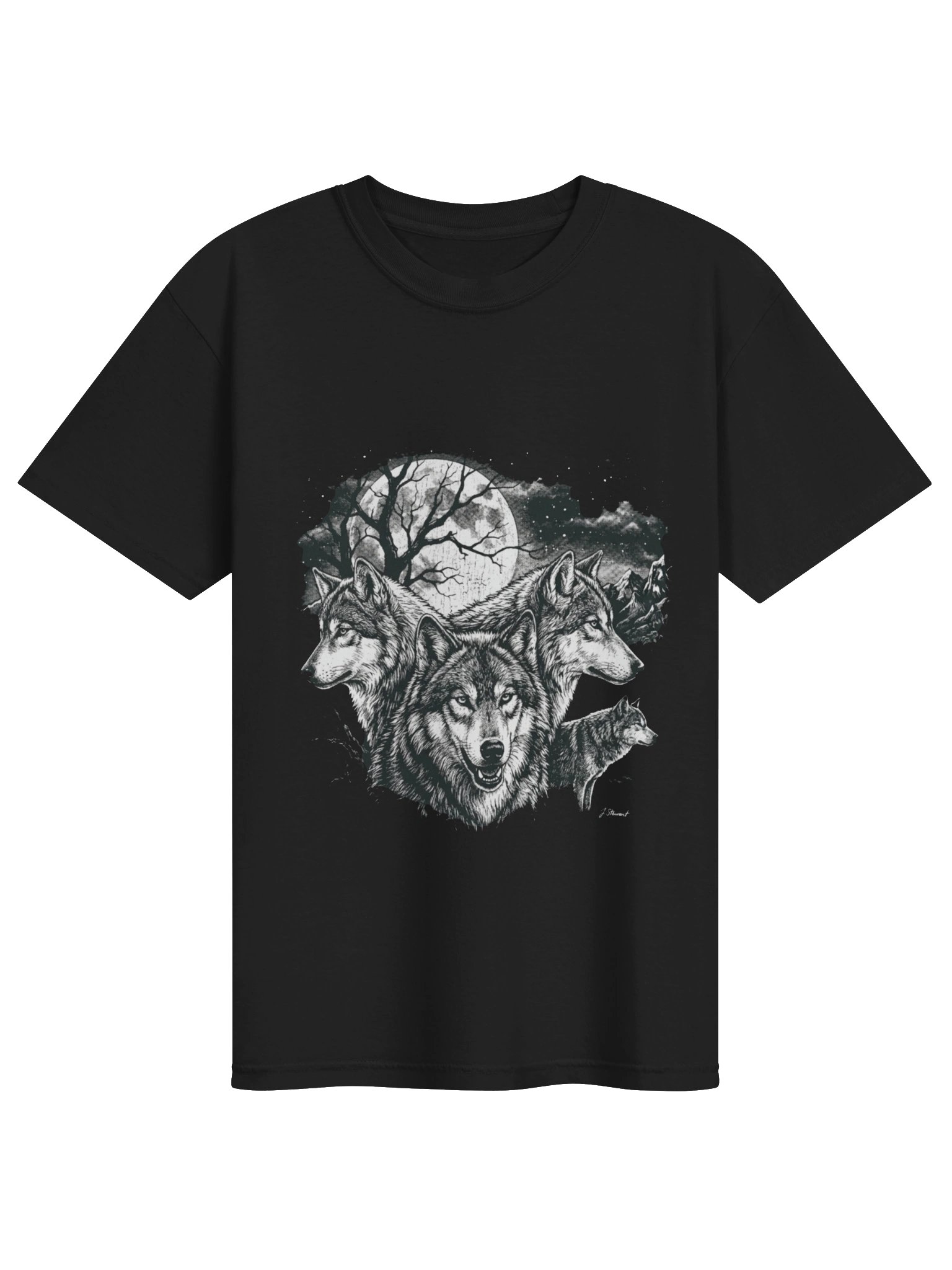 Moonlit Wolf T-Shirt product image (2)
