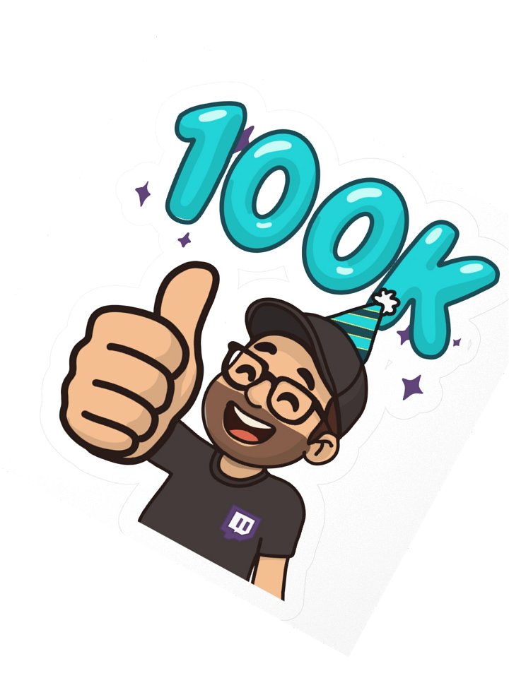 FlashForce 100k Twitch Celebration Sticker product image (5)