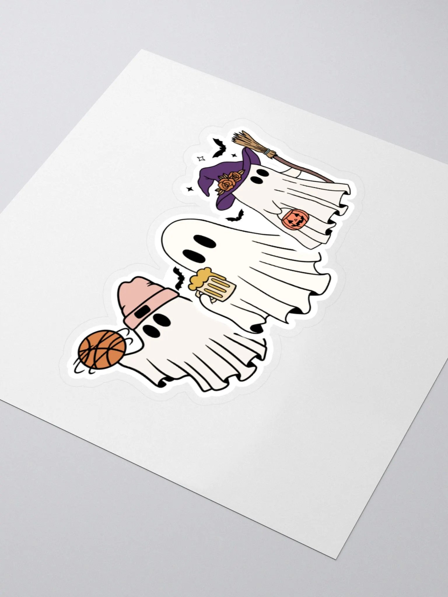 Spooky Ghost Squad Sticker – Fun Halloween Vibes product image (3)