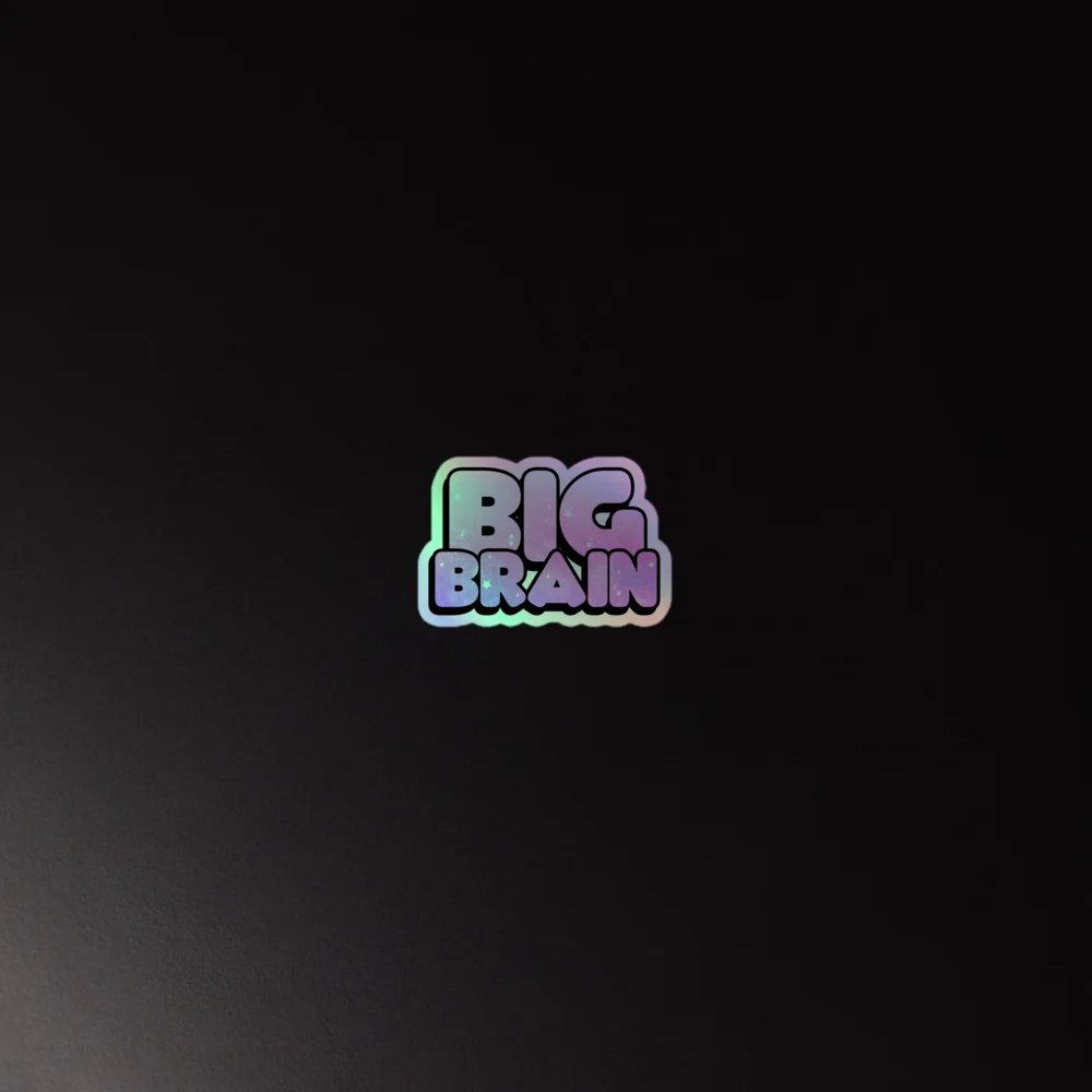 Big Brain Holographic Sticker product image (2)