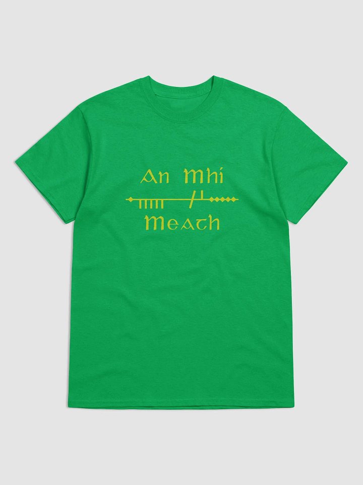 Meath/An Mhí Scholastic style Ogham green printed T-shirt product image (1)