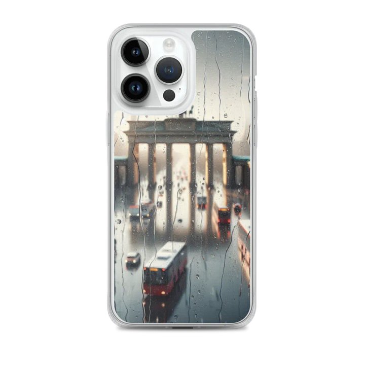 Rainy Monument Clear iPhone® Case | AI Design product image (2)