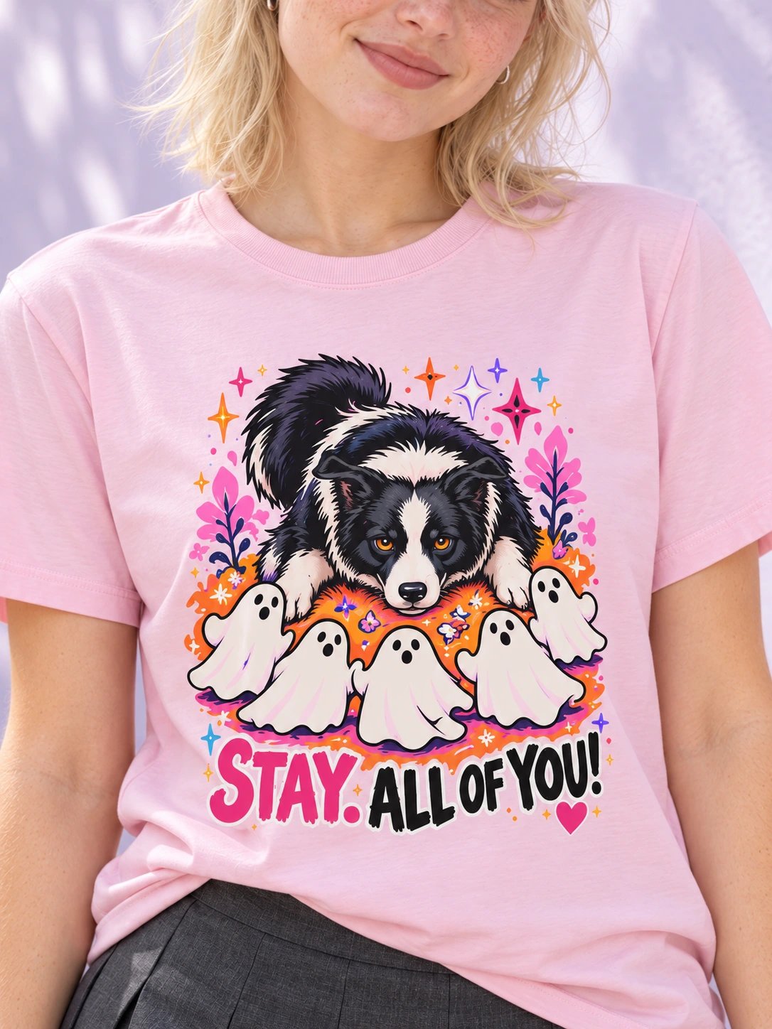 Border Collie Halloween T-Shirt – Stay. All of You! product image (1)