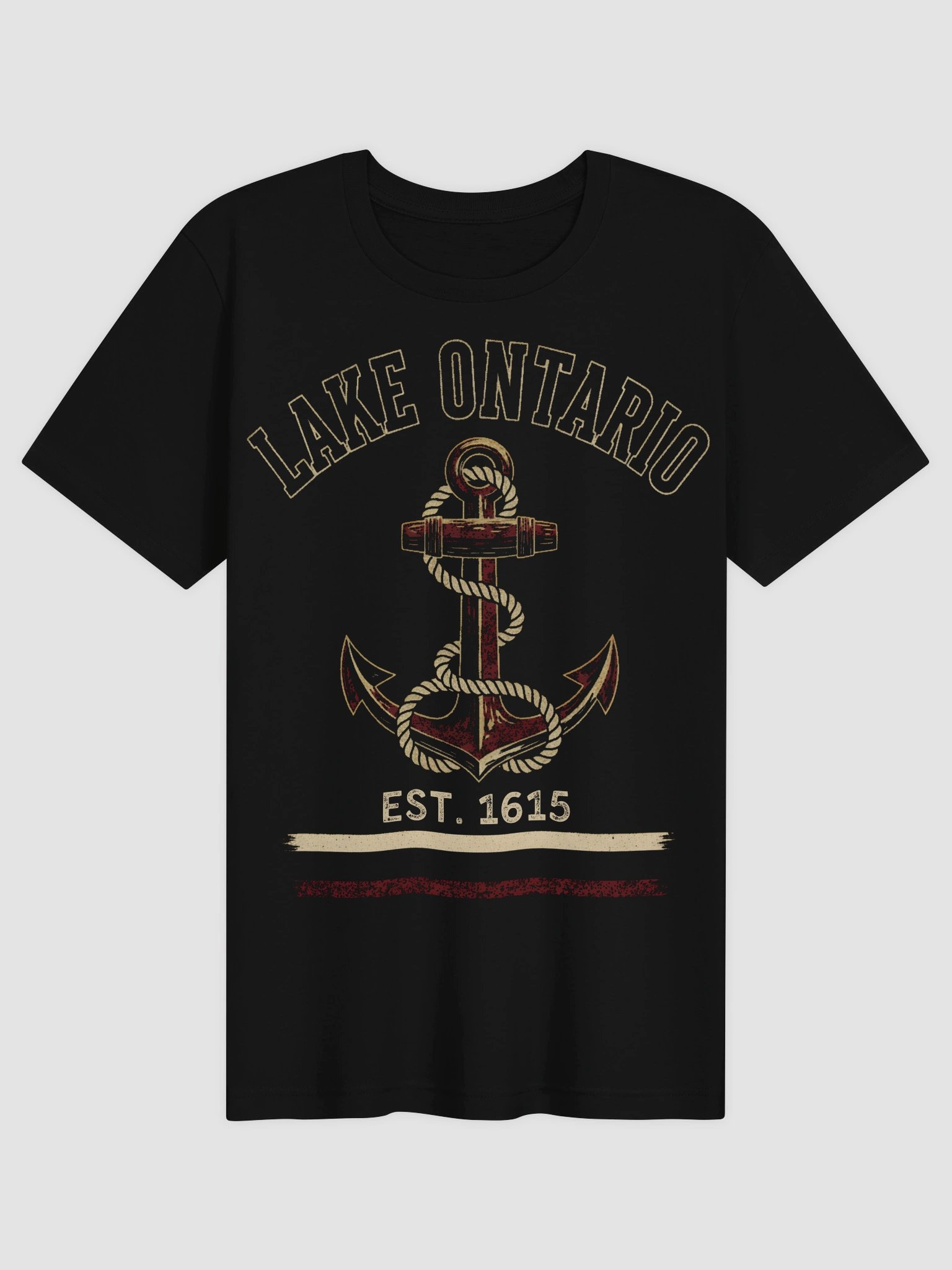 Lake Ontario EST 1656 Retro Anchor Souvenir Stripe for Men Women product image (9)