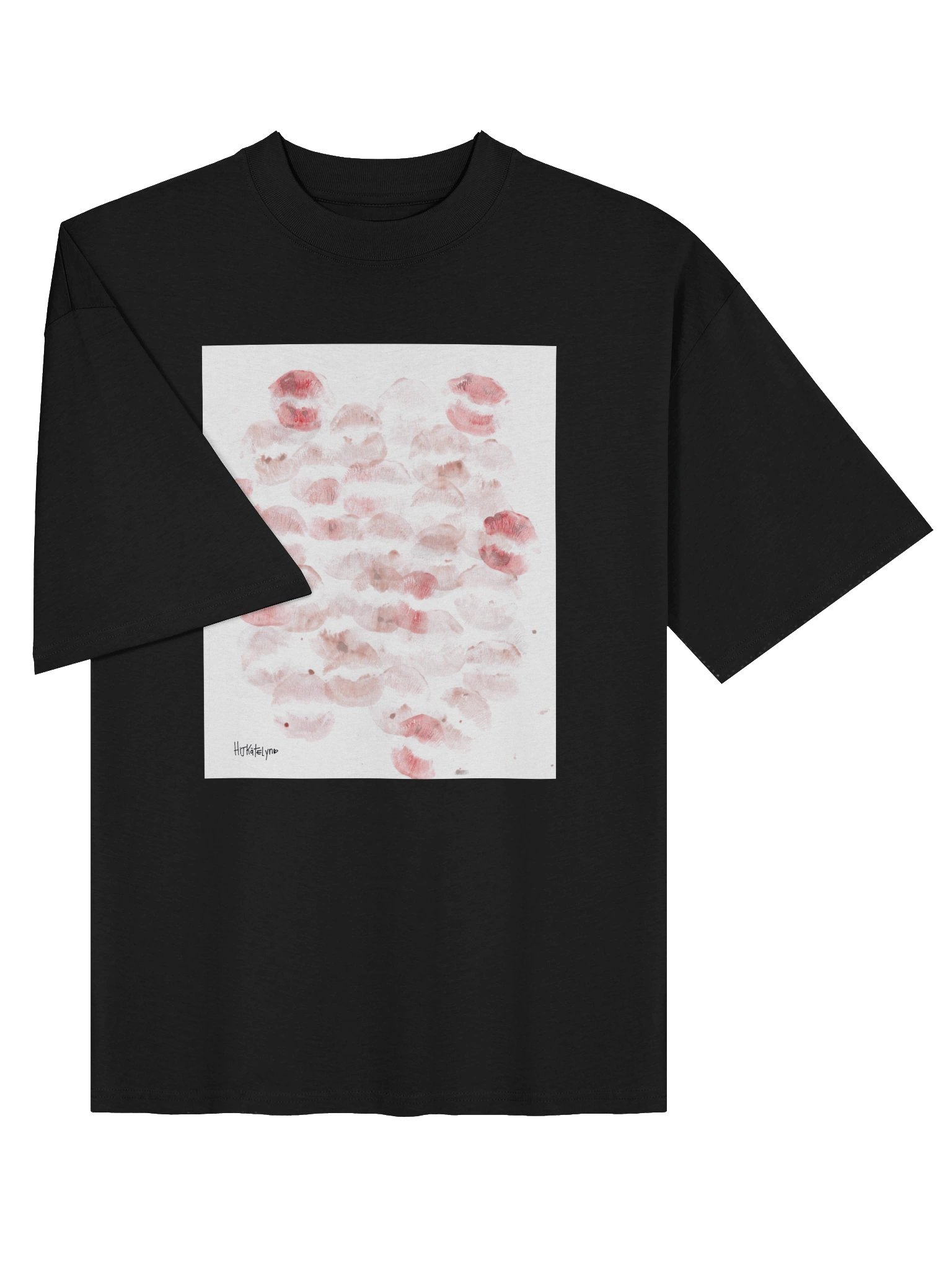 Hijkatelyn Real Kiss Mark Scatter Oversized Tee product image (3)