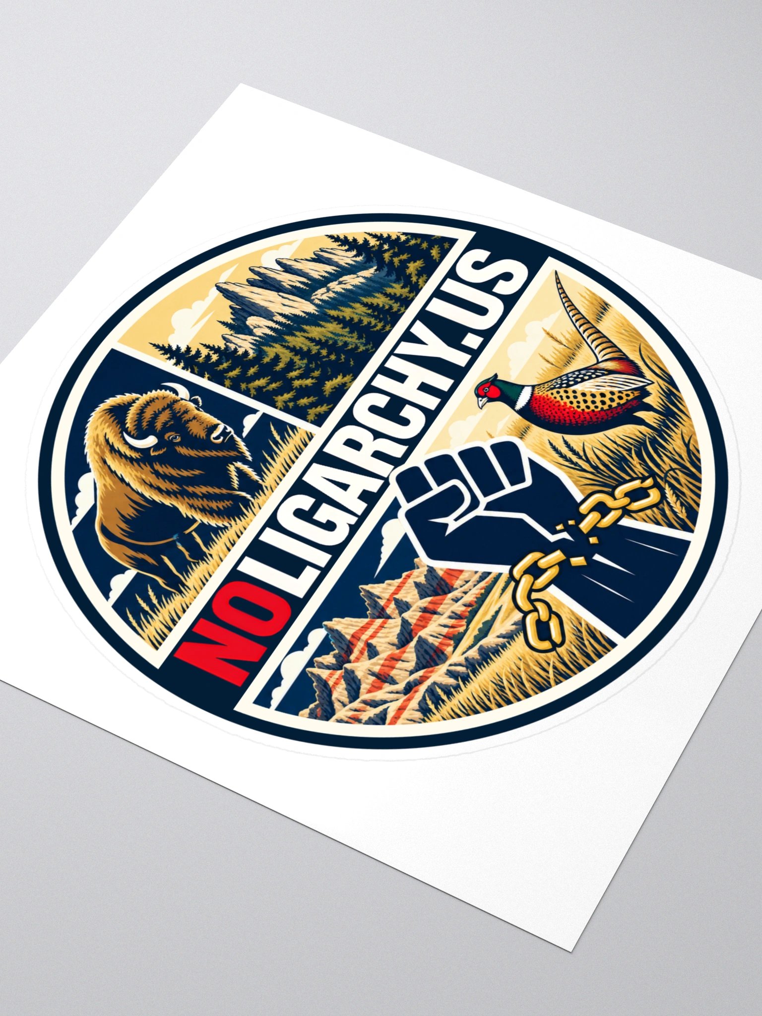 South Dakota NOLIGARCHY.US sticker product image (3)