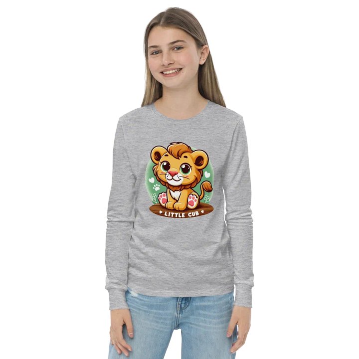 Cheerful Lion Cub Youth Long Sleeve T-Shirt product image (21)