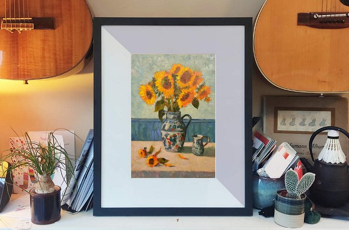 250408 Sunflowers. Original Oils Study product image (2)