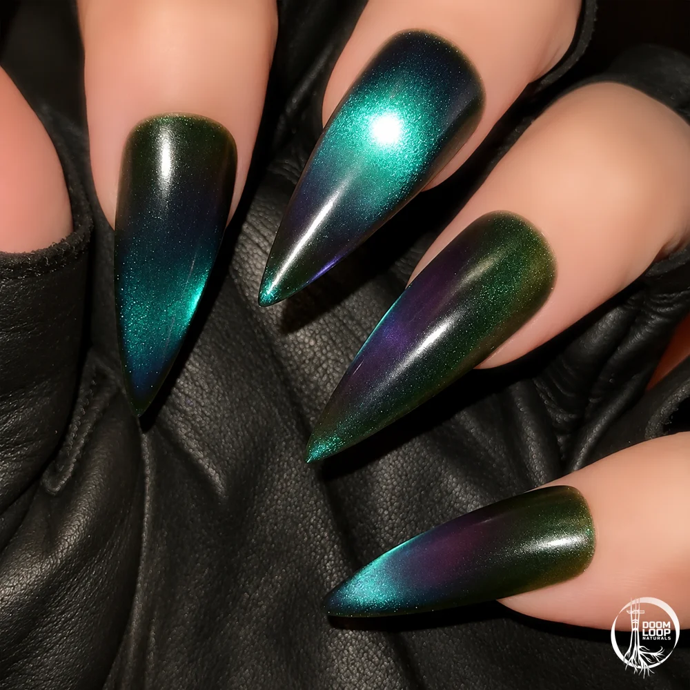 POOL MOOD - Green Teal and Violet High Contrast Magnetic Nail Polish product image (11)