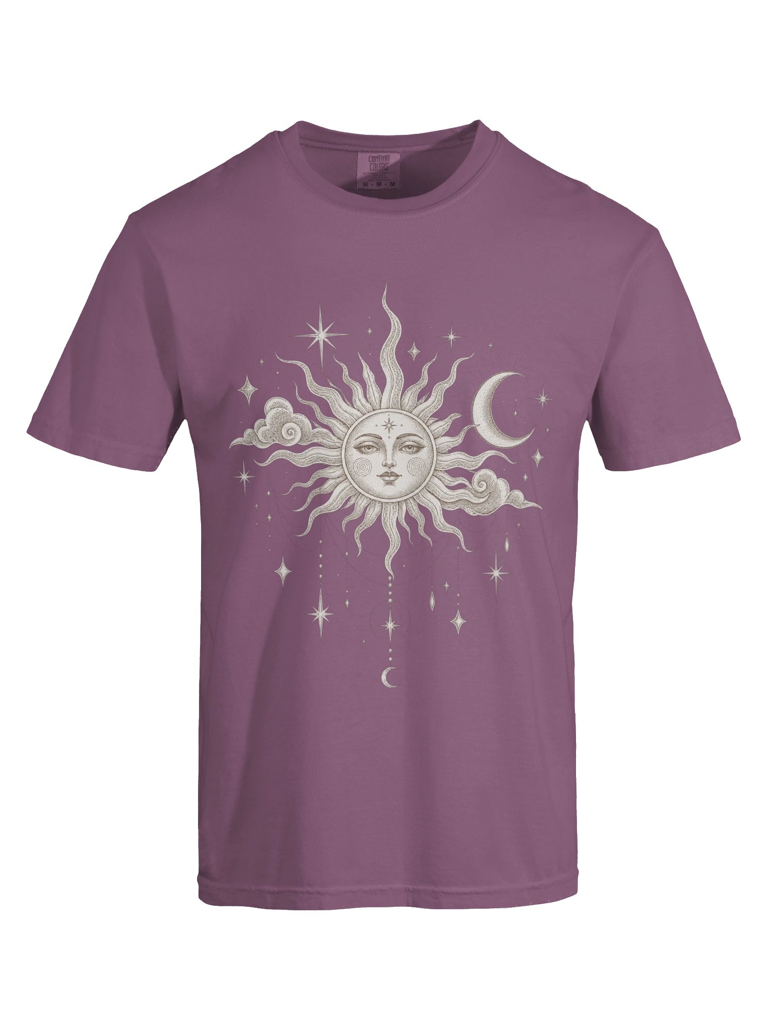Celestial Sun & Moon Graphic Tee | Vintage Mystical Astrology Shirt product image (5)