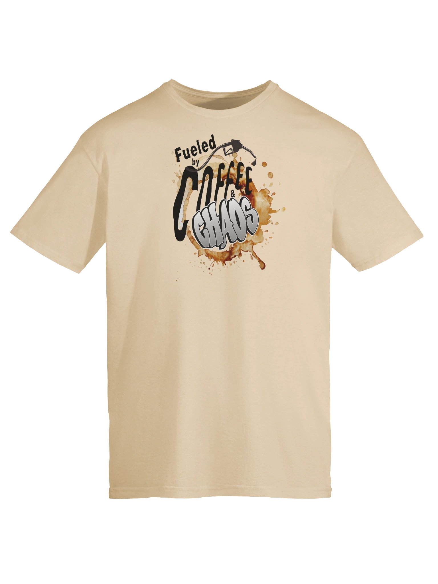 “Fueled by Coffee & Chaos” Graffiti Unisex Softstyle Tee product image (3)